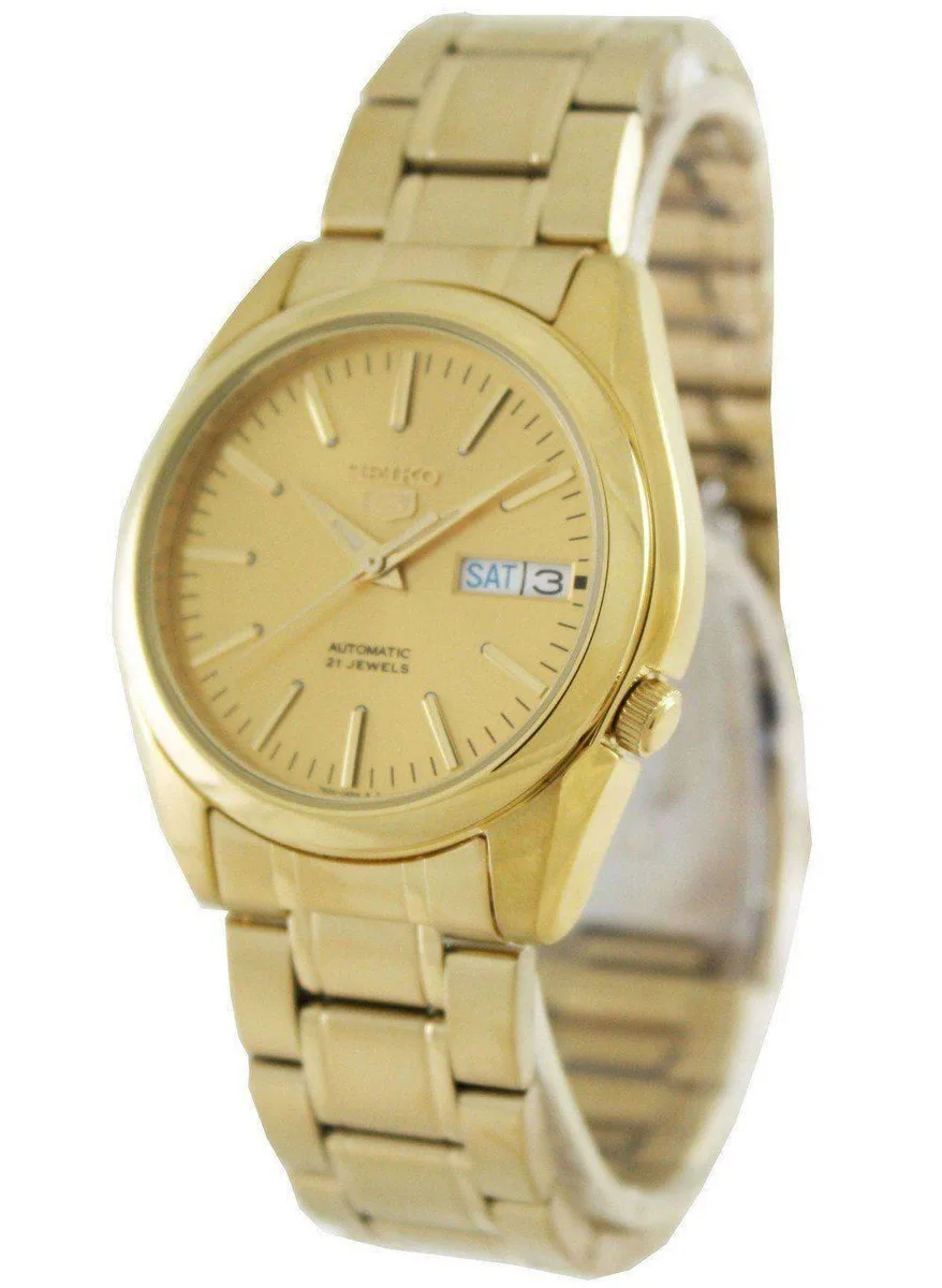 Seiko Seiko 5 Automatic SNKL48K1 Gold Plated Stainless Steel 38mm Watch — product photo
