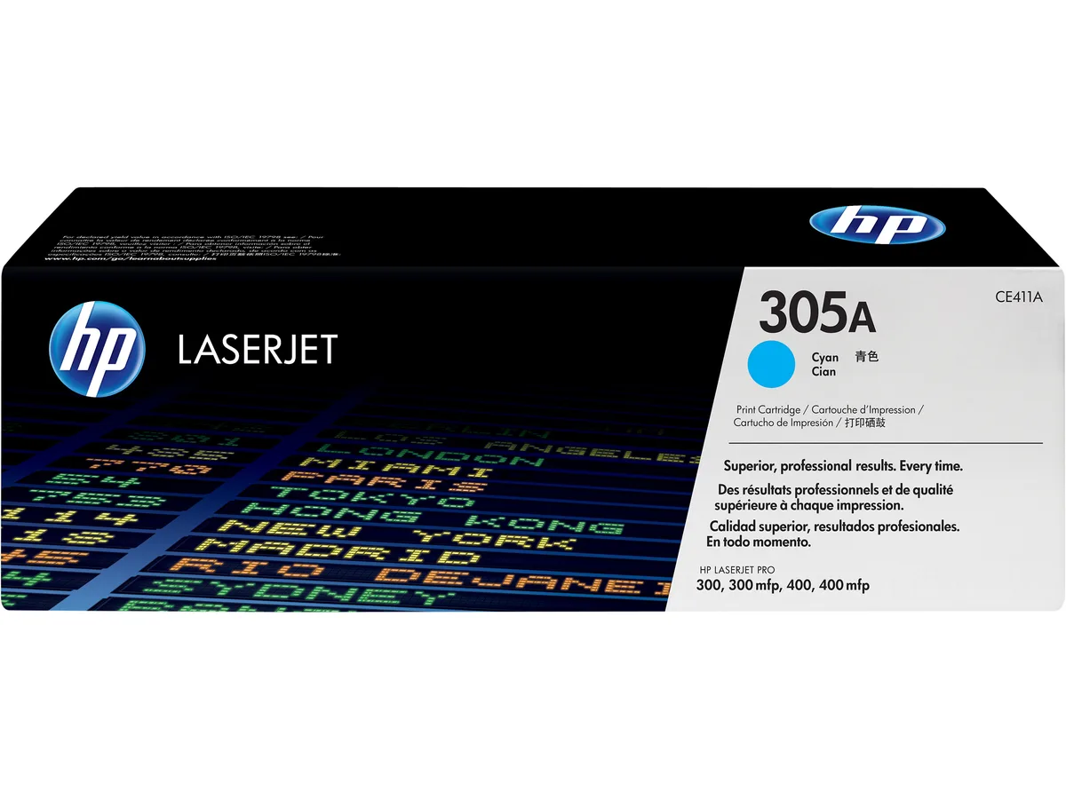 HP HP CE411A (305A) Cyan Toner Cartridge — 2600 Pages — product photo