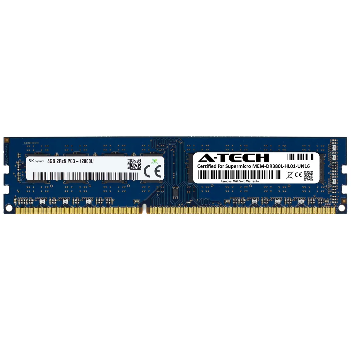 A-Tech A-Tech Supermicro Certified MEM-DR380L-HL01-UN16 Hynix 8GB DDR3 1600 CL11 1.5V 2Rx8 Non-ECC — product photo