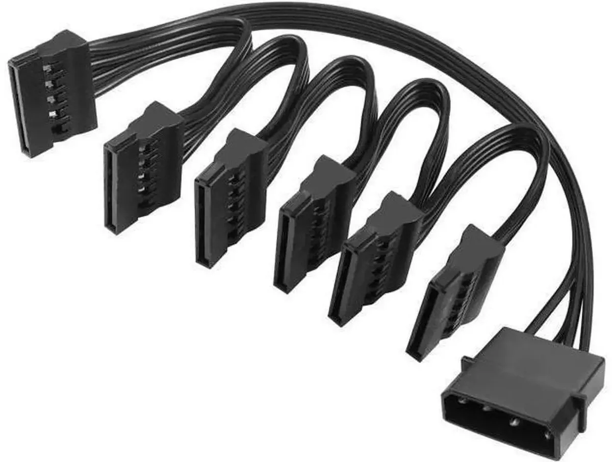 SMUGDESK SMUGDESK LP4 4 Pin IDE to 6 SATA Power Splitter Cord — product photo