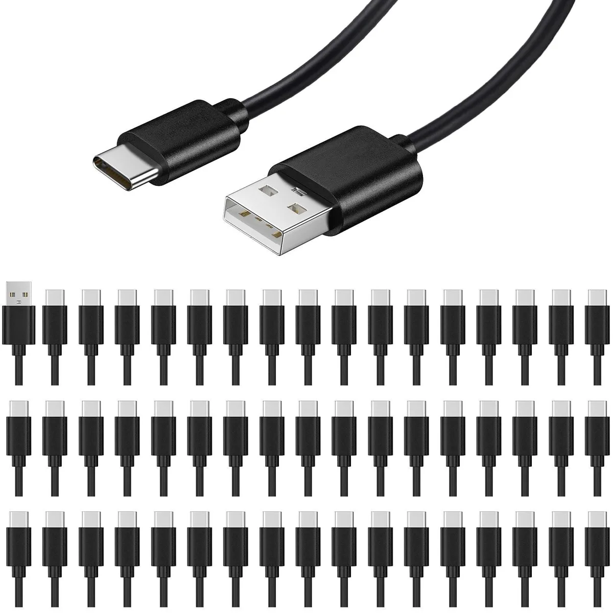 ARCTIC ARCTIC 50-Pack USB-C Cable 3.3ft USB 2.0 480Mbps Black PVC — product photo