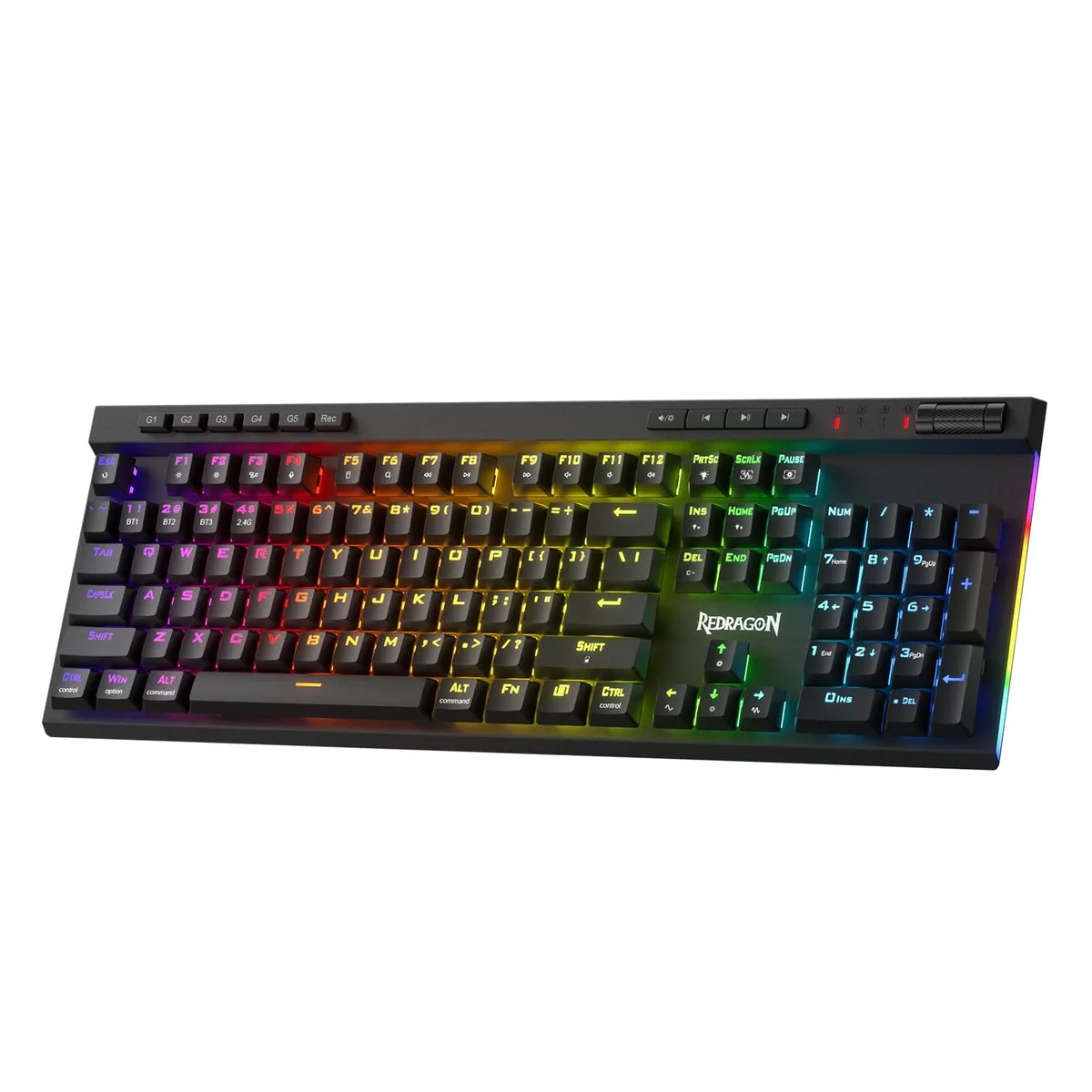  Redragon K580 PRO Wireless RGB Gaming Keyboard, Macro G Keys &amp; Media Wheel — product photo