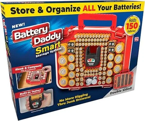 Ontel Ontel Battery Daddy Smart 150-Battery Organizer with Tester — product photo