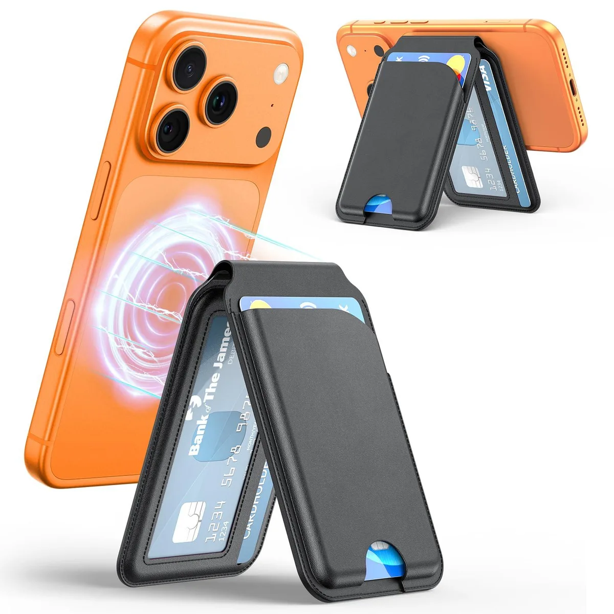  Viator Gear Vc11 Magnetic Phone Wallet 3-4 Card Stand Black — product photo