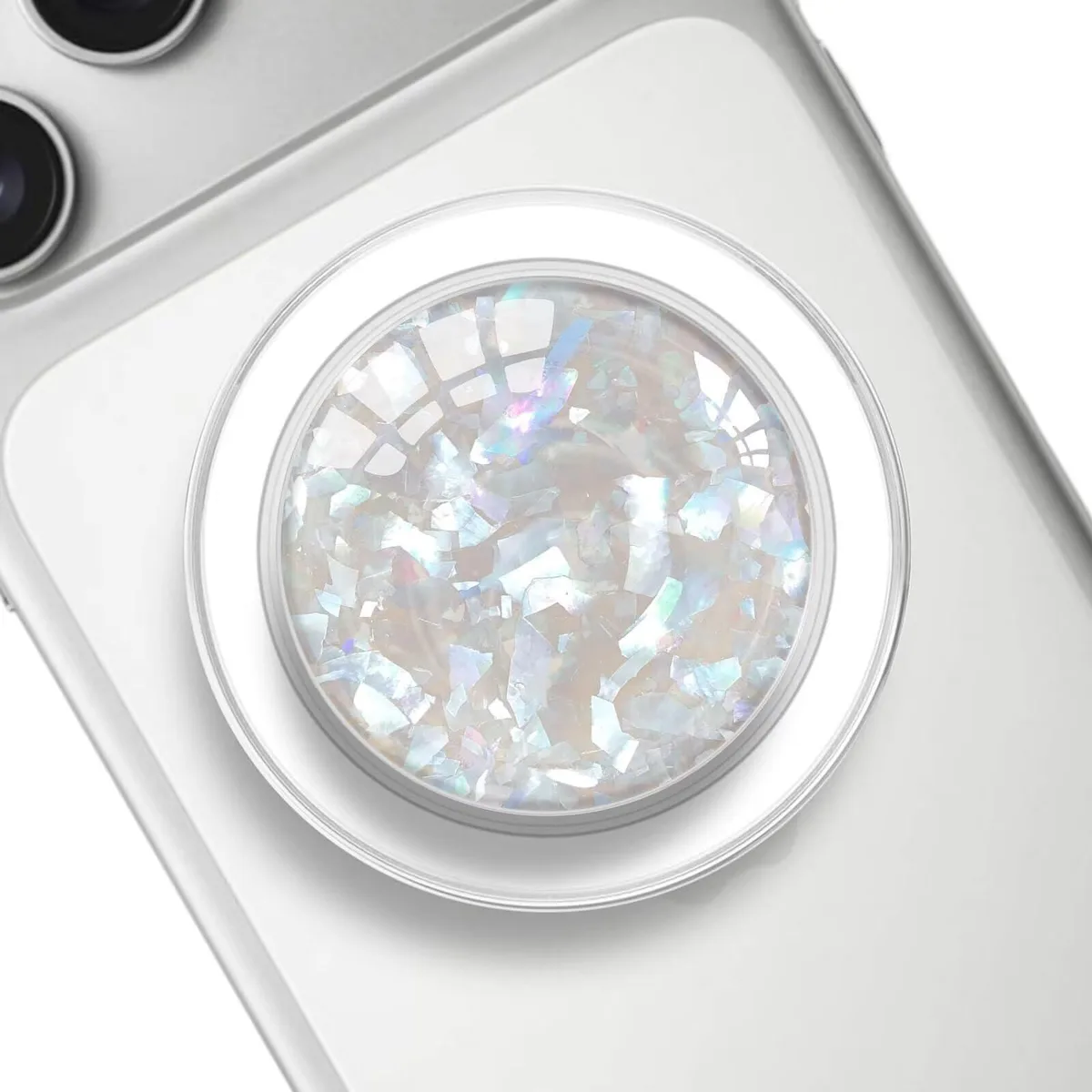 FENNIDICE White Small Fragments Magnetic Phone Grip MagSafe Collapsible Stand — product photo