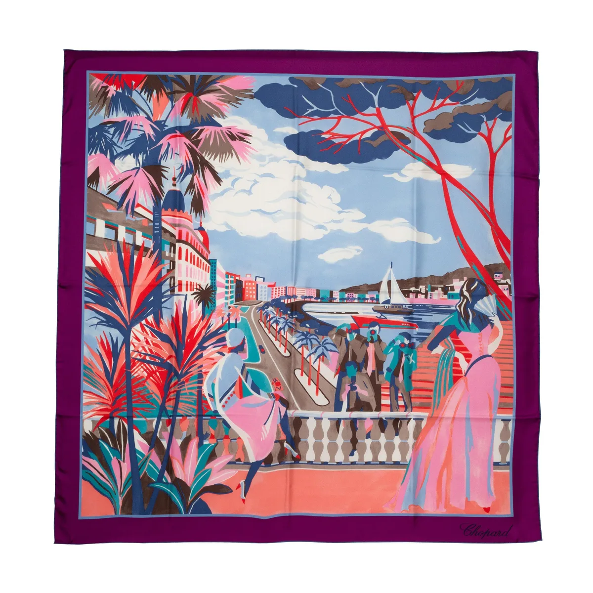 Chopard Chopard 95002-0686 Red Carpet Violet Organic Silk Shawl 90 cm — product photo
