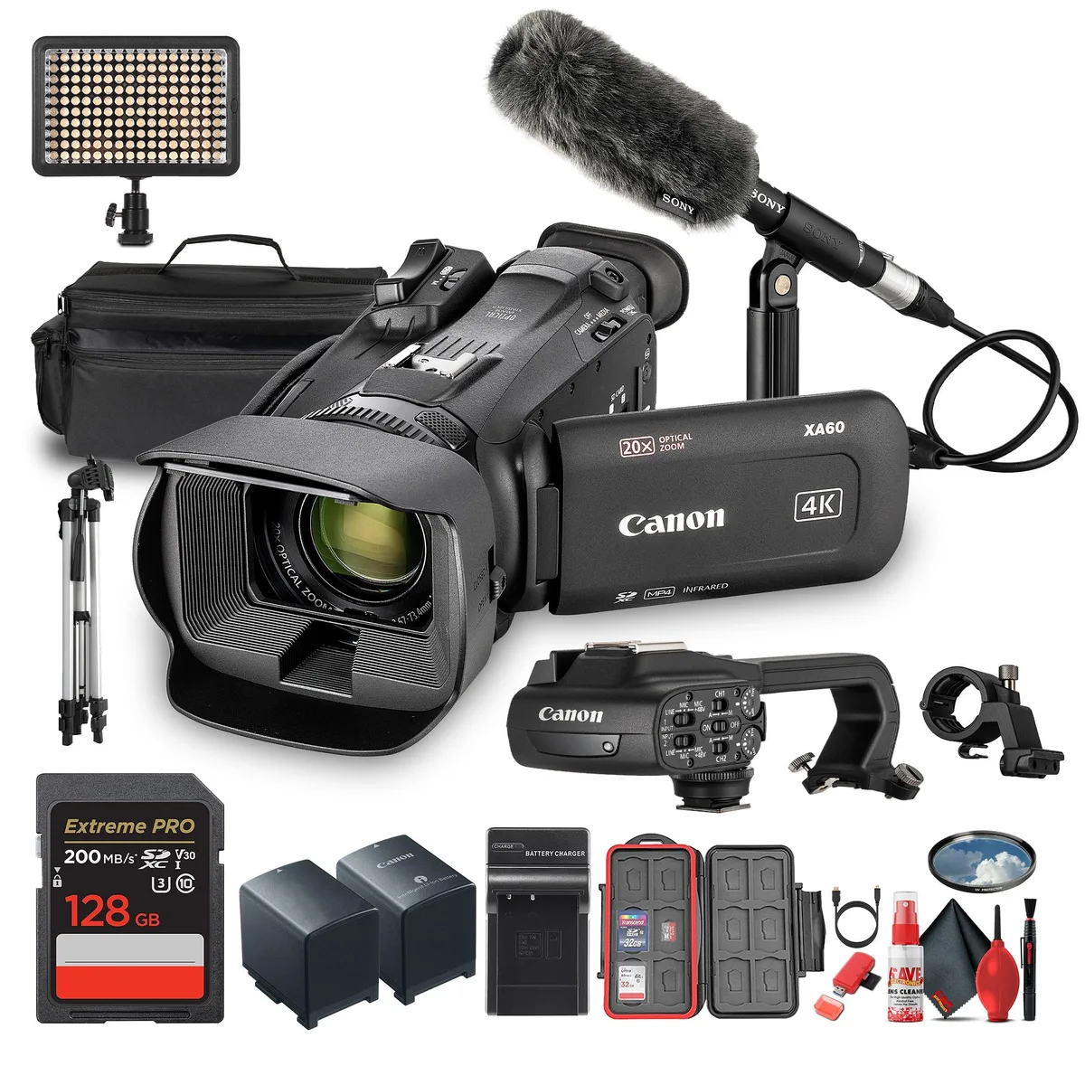Canon Canon XA60 PAL Professional UHD 4K Camcorder Bundle with 128GB SD Card — product photo