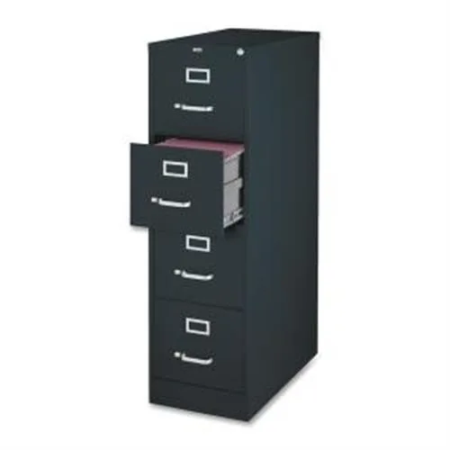 Lorell Lorell 60198 Vertical File 4-Drawer Legal 18x26x52 Black office furniture — product photo