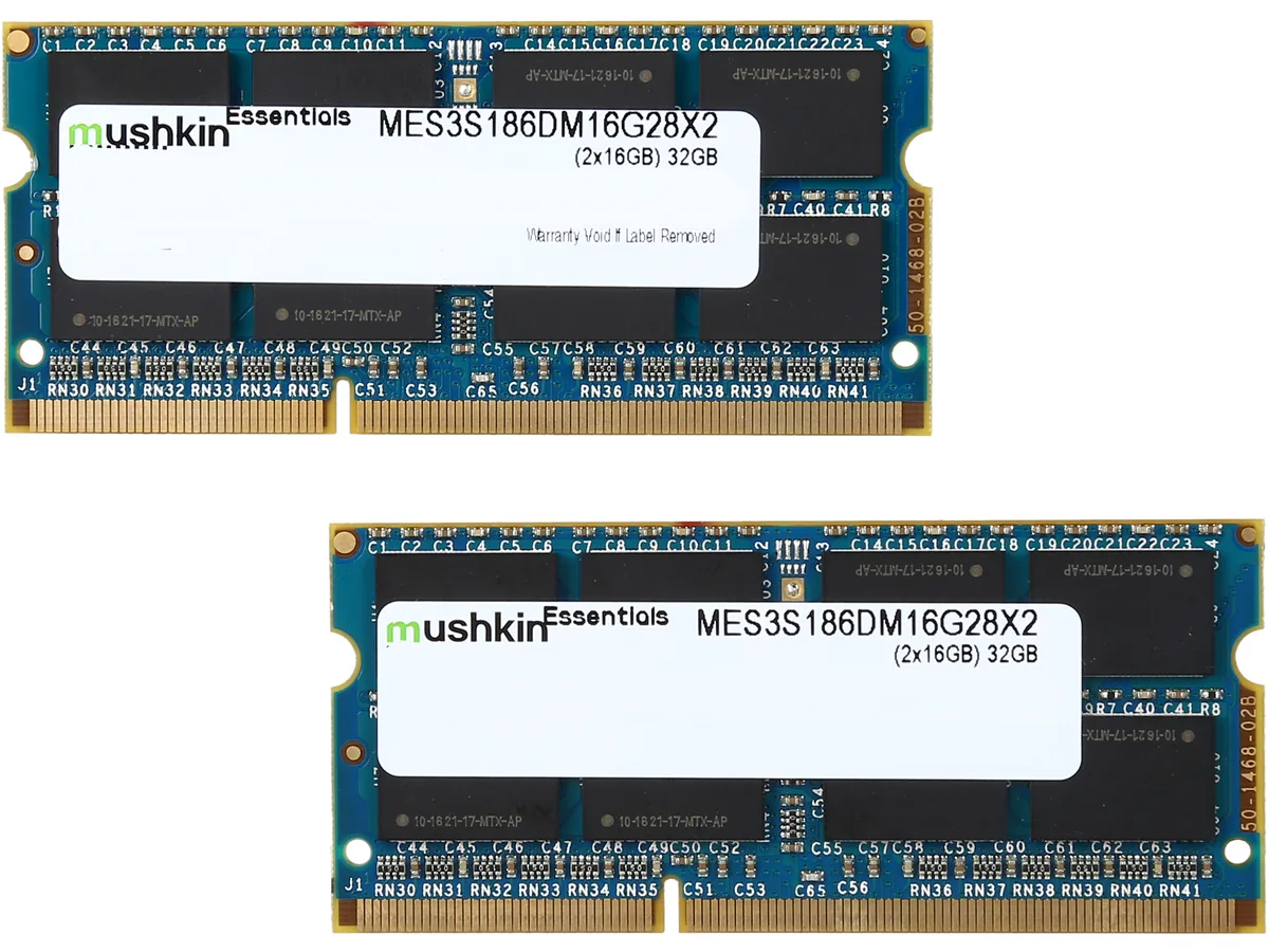 Mushkin Enhanced Mushkin Enhanced MES3S186DM16G28X2 32GB (2 x 16GB) DDR3L 1866 laptop RAM — product photo