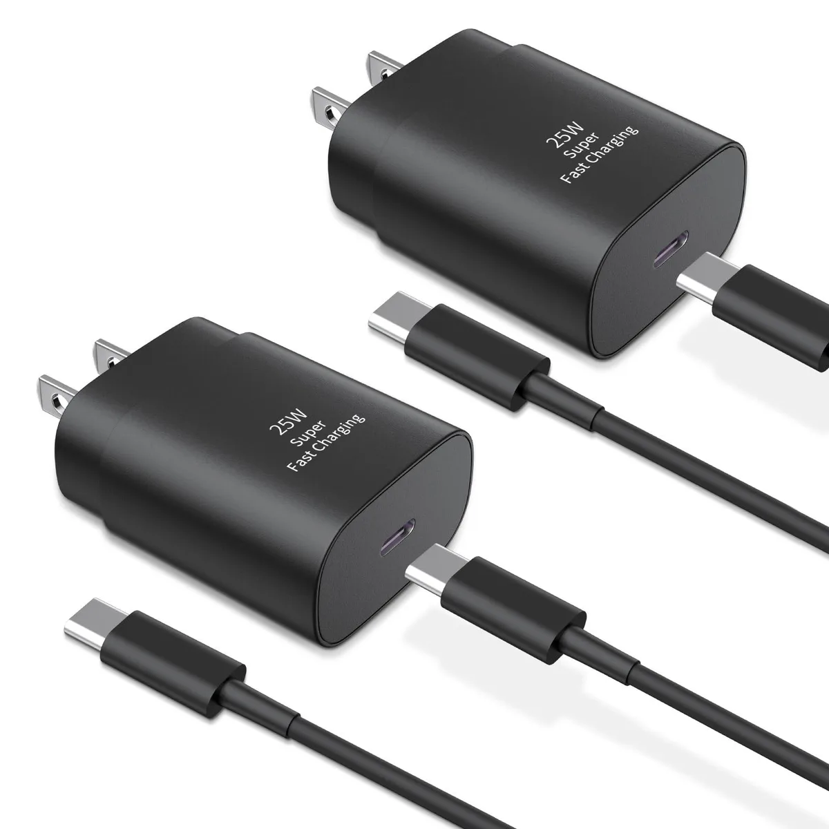  Qntry K13 25W USB-C charger 2-pack with 6ft cable — product photo