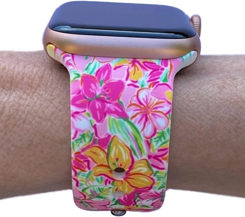 ETEIZU ETEIZU Smart Watch Bands Women Printed Silicone Strap 38mm-45mm Series 11 10 9 8 7 6 5 4 3 2 1 SE — product photo