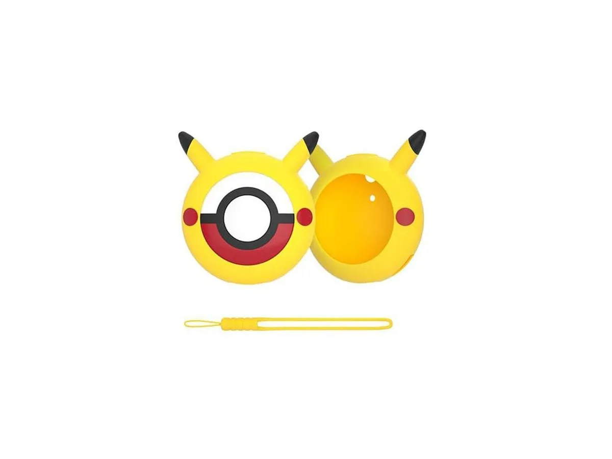 Blue silicone protective case for Pokémon GO Plus+ 2023 with wrist strap