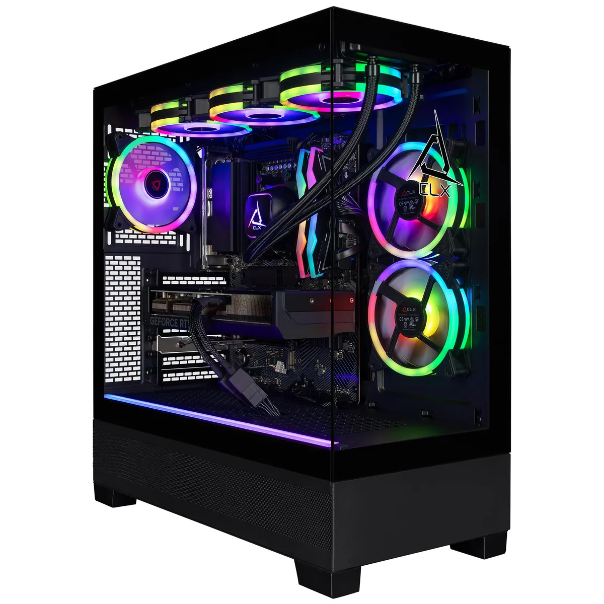 CLX Gaming CLX Gaming TGMSETRTU5105BM gaming PC Ryzen 7 9800X3D 32GB DDR5 RTX 5080 2TB — product photo