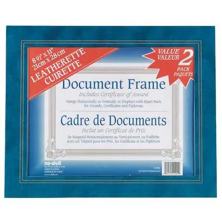 Nudell Nudell 21201 Leatherette Frame 8.5x11 Blue 2-Pack — product photo