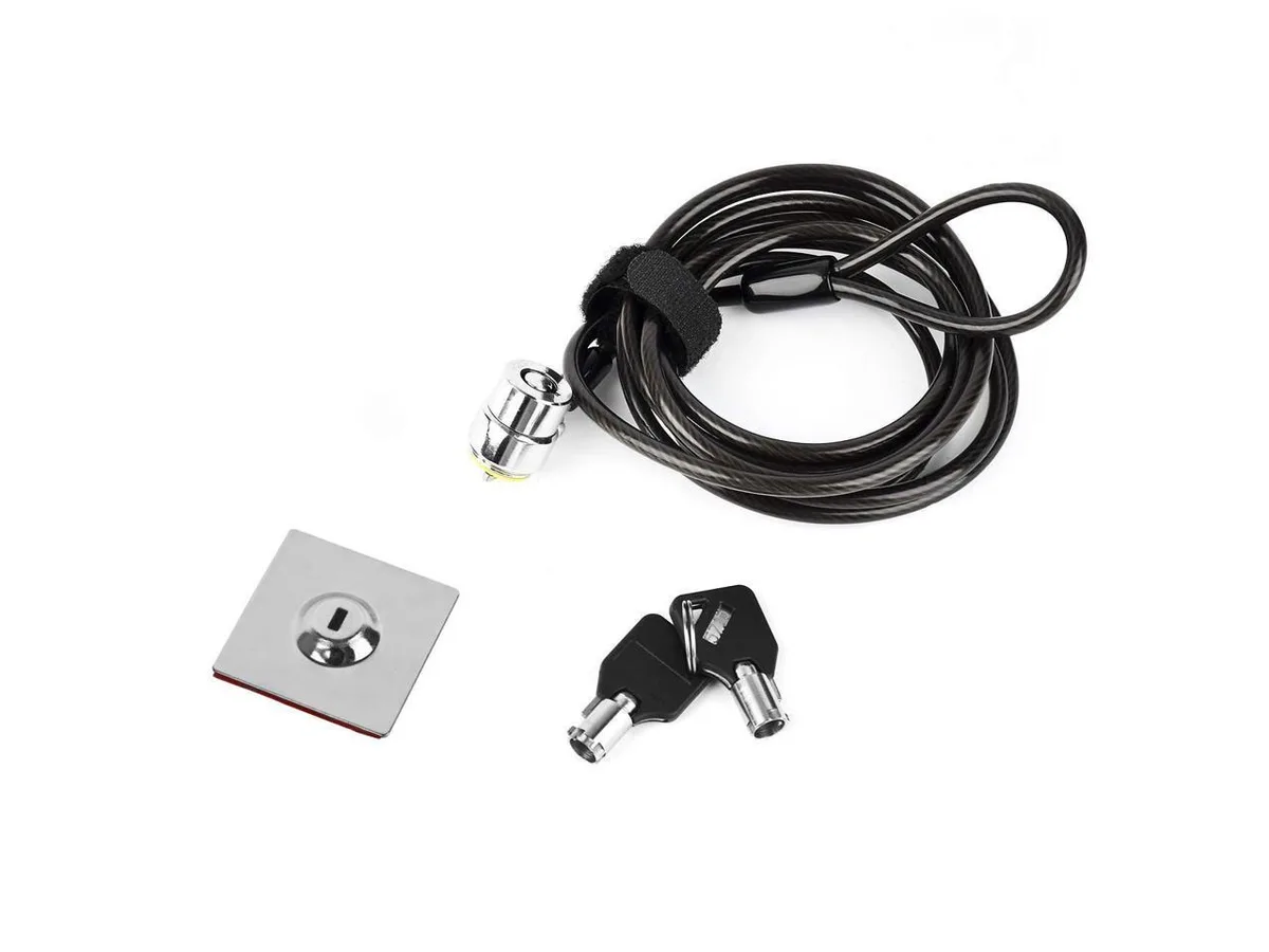 BONAEVER BONAEVER Security Cable Lock 6.5ft 360° Kensington Anchor Plate — product photo