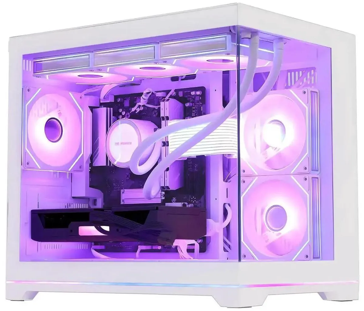Hoengager Hoengager Ryzen 7 9800X3D RTX 5070 32GB DDR5 2TB White gaming PC — product photo