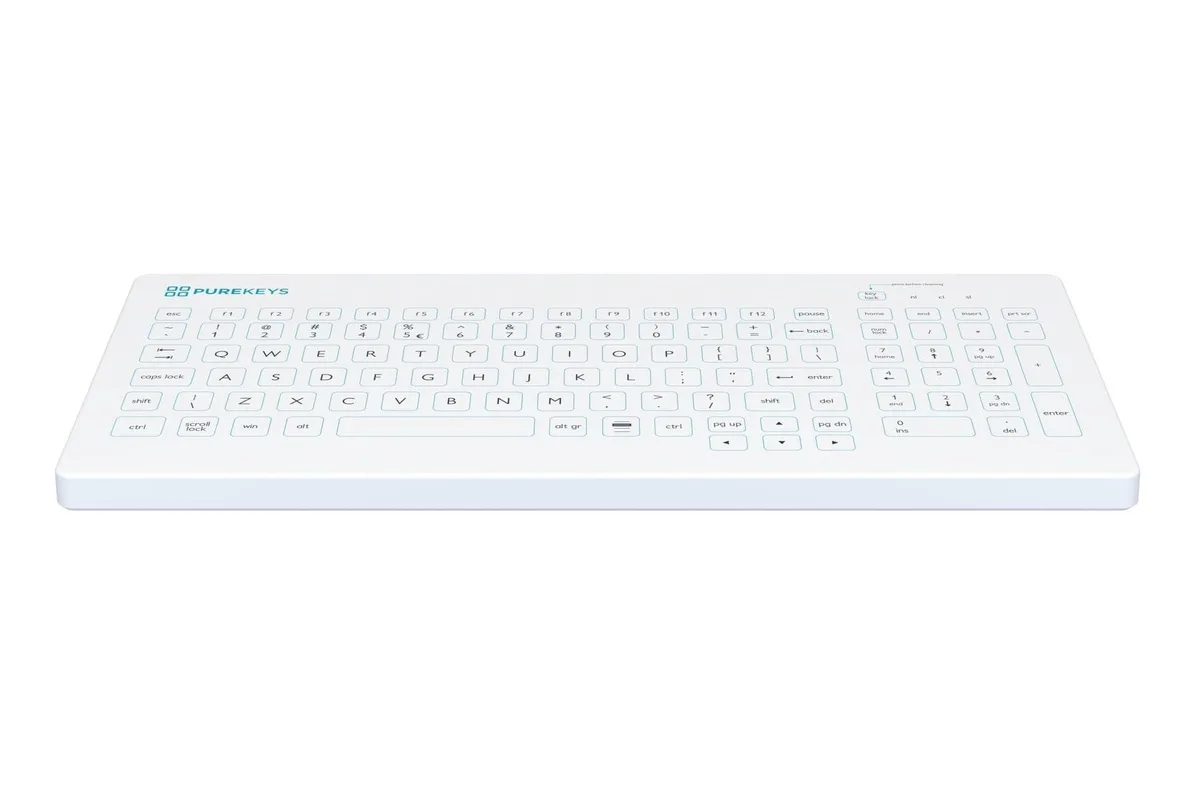 ARENTI ARENTI Purekeys Compact FA Medical Keyboard White 2 in 1 accessory — product photo