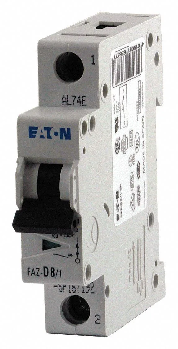 Eaton Eaton FAZ-C2/1-SP Circuit Breaker 2A 1 Pole 277/480V AC 15kA — product photo