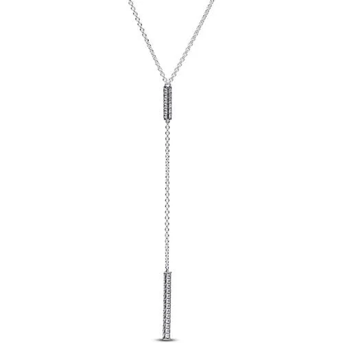 PANDORA PANDORA Timeless Pave Prism Drop Necklace Sterling Silver Adjustable Lengths — product photo