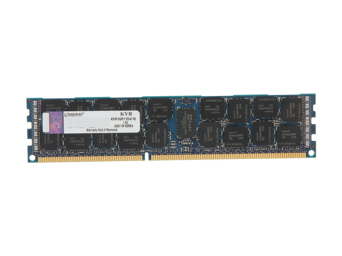 Kingston Technology Corp. Kingston Technology Corp. KVR16R11D4/16 16GB DDR3 1600 ECC Registered CL11 2Rx4 server RAM — product photo