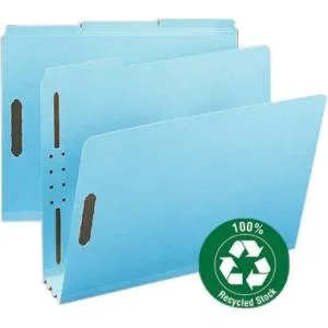 Smead Smead 15002 Fastener Folder Blue 25 Box 3" Expansion 2 Fasteners 25 pt Pressboard Letter Size accessory — product photo