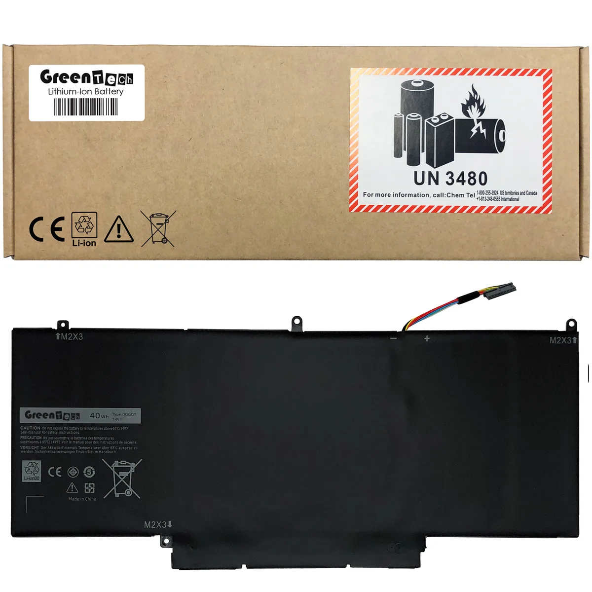 NShi NShi 40WHR 7.4V 5405mAh 4-cell laptop battery for Dell XPS 11 (9P33) — product photo