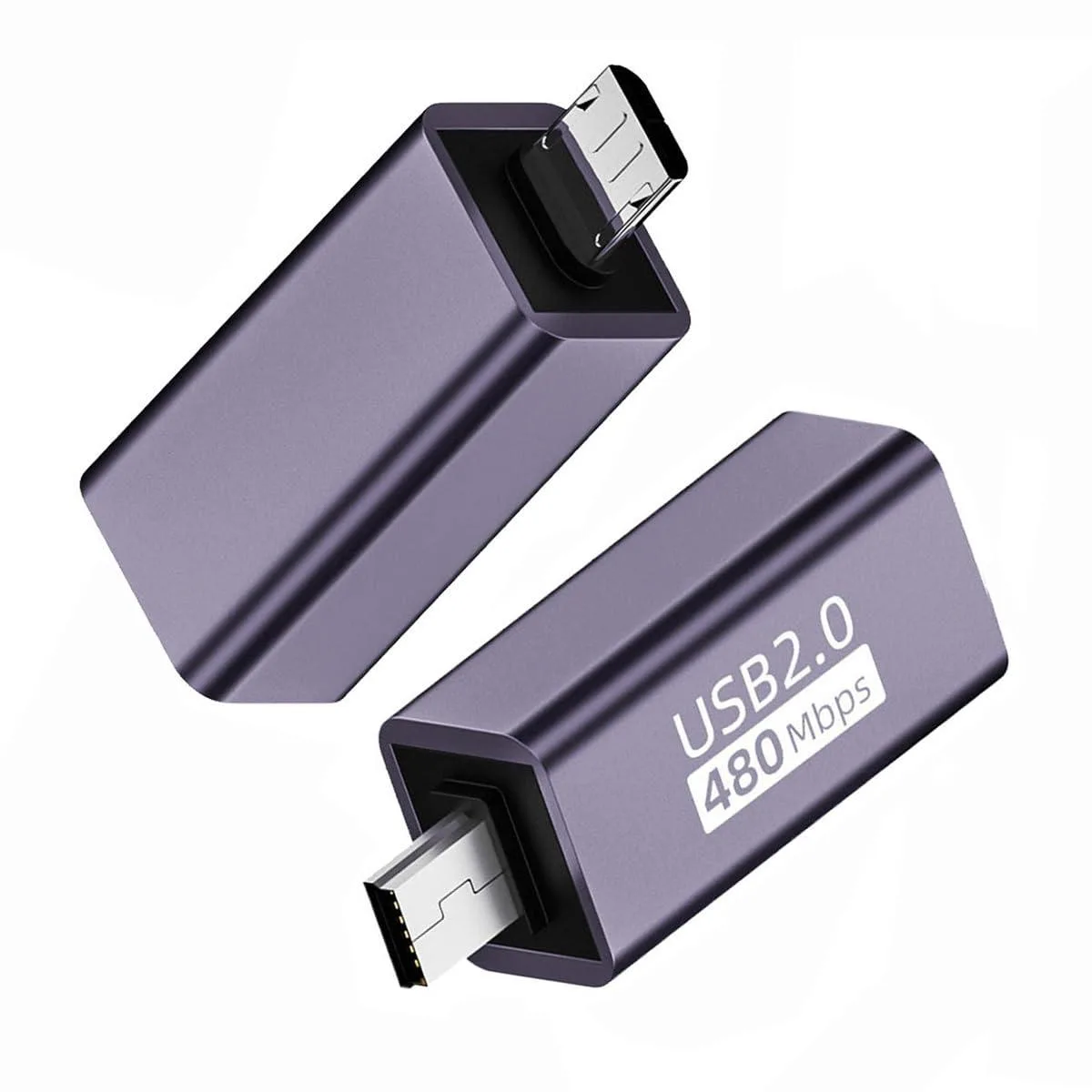 Vszerda Vszerda 2 Pack Micro/Mini USB Male to USB 2.0 Type B Female Adapter — product photo