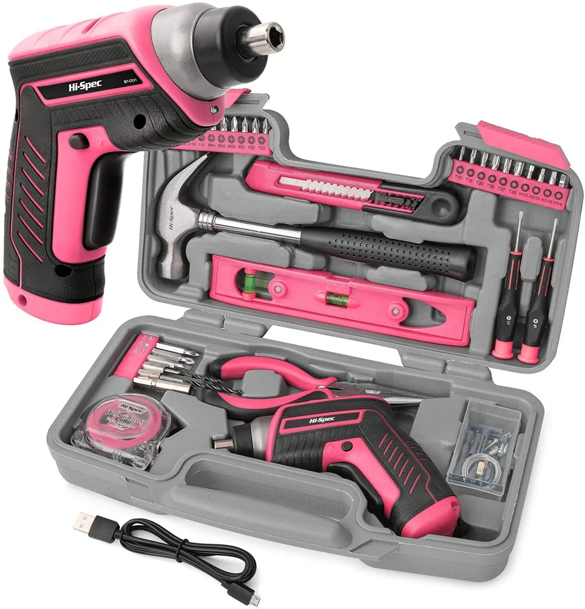 Wenger Wenger 35 Piece Red DIY Tool Kit USB 3.6V Screwdriver 200rpm 3.5Nm 1300mAh — product photo