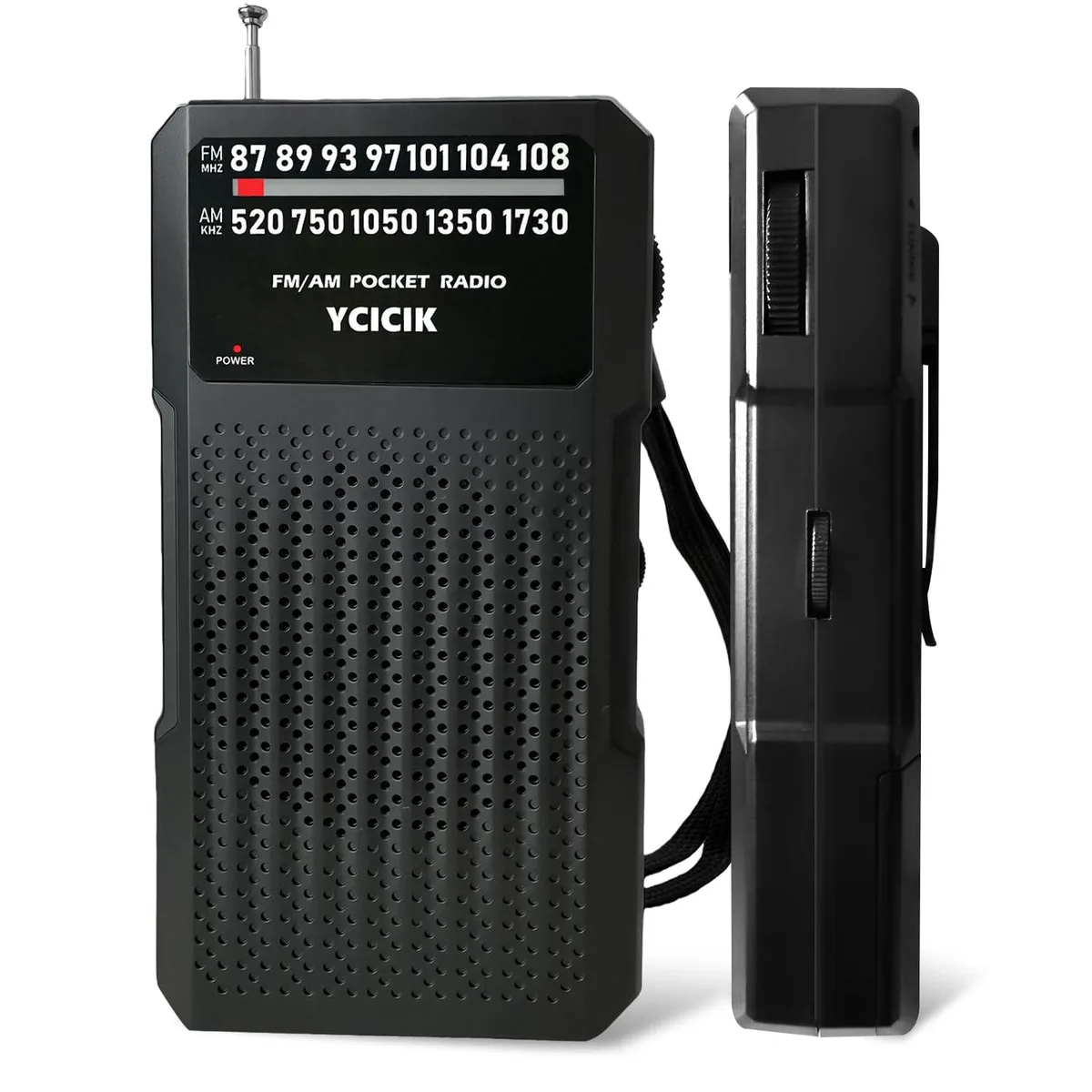  Ycicik W-919 AM/FM Pocket Radio (Black) — product photo
