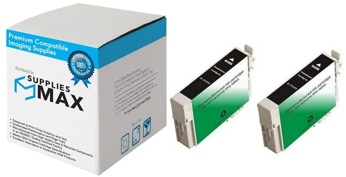 SuppliesMax SuppliesMax T125120-D2 Black Inkjet 2-Pack 265 Pages — product photo