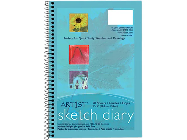 Pacon Pacon 4790 Art1st Sketch Diary 70 Sheet 94 g/m² 9" x 6" White Paper — product photo