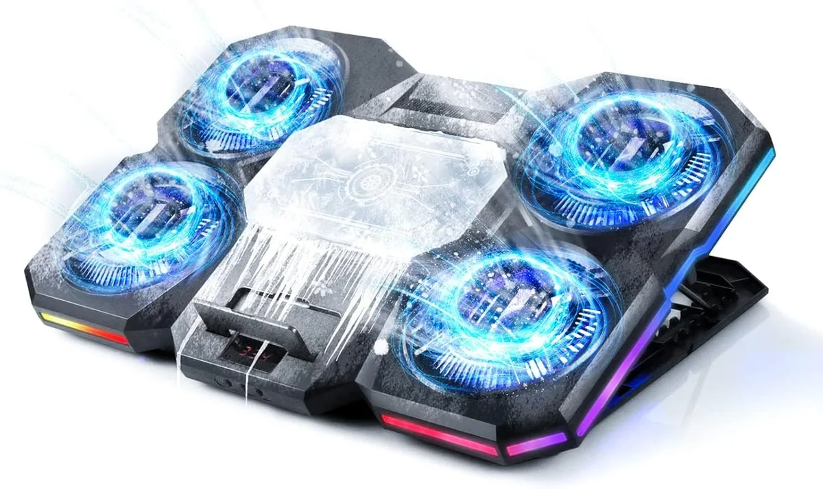Luisport Luisport Laptop Cooling Pad Thermoelectric 4 Fans RGB 14/15.6/17/21 Inch — product photo