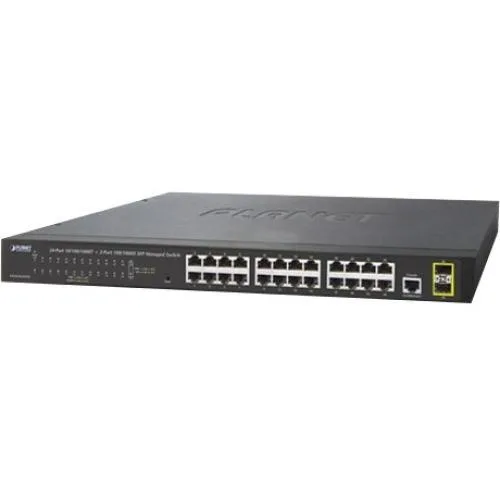 PLANET PLANET GS-4210-24T2S 24-port managed Gigabit network switch with 2 SFP — product photo