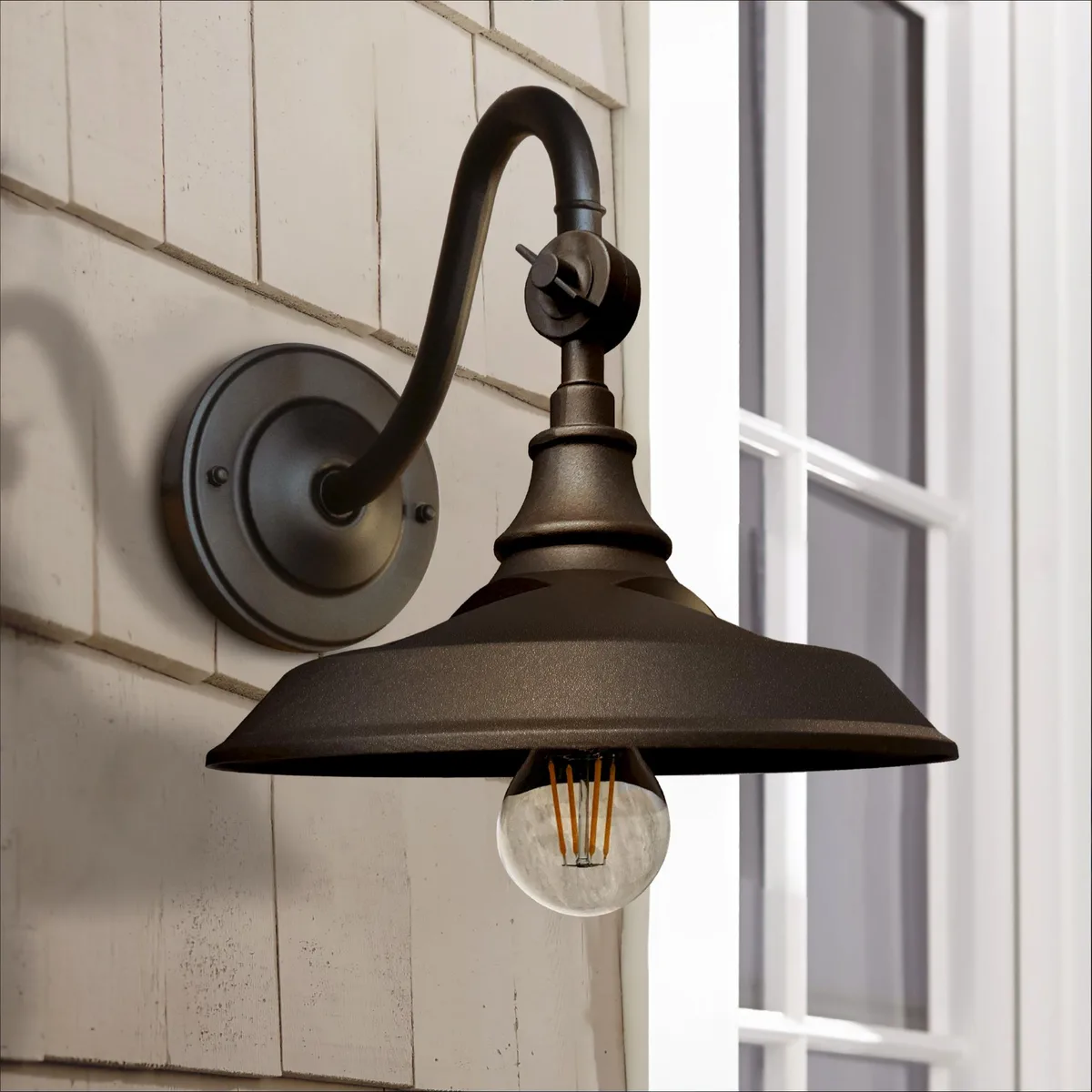 Classy Caps Mfg. Inc. Classy Caps Dark Bronze Solar Barn Light 70 Lumens 3.7V — product photo