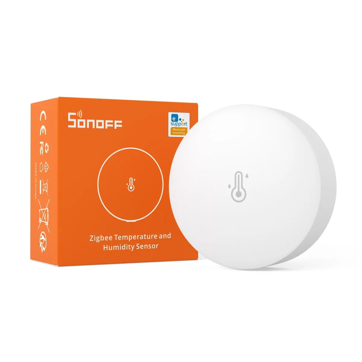 Sonoff SNZB-02P temperature humidity control sensor 4.5 cm — product photo