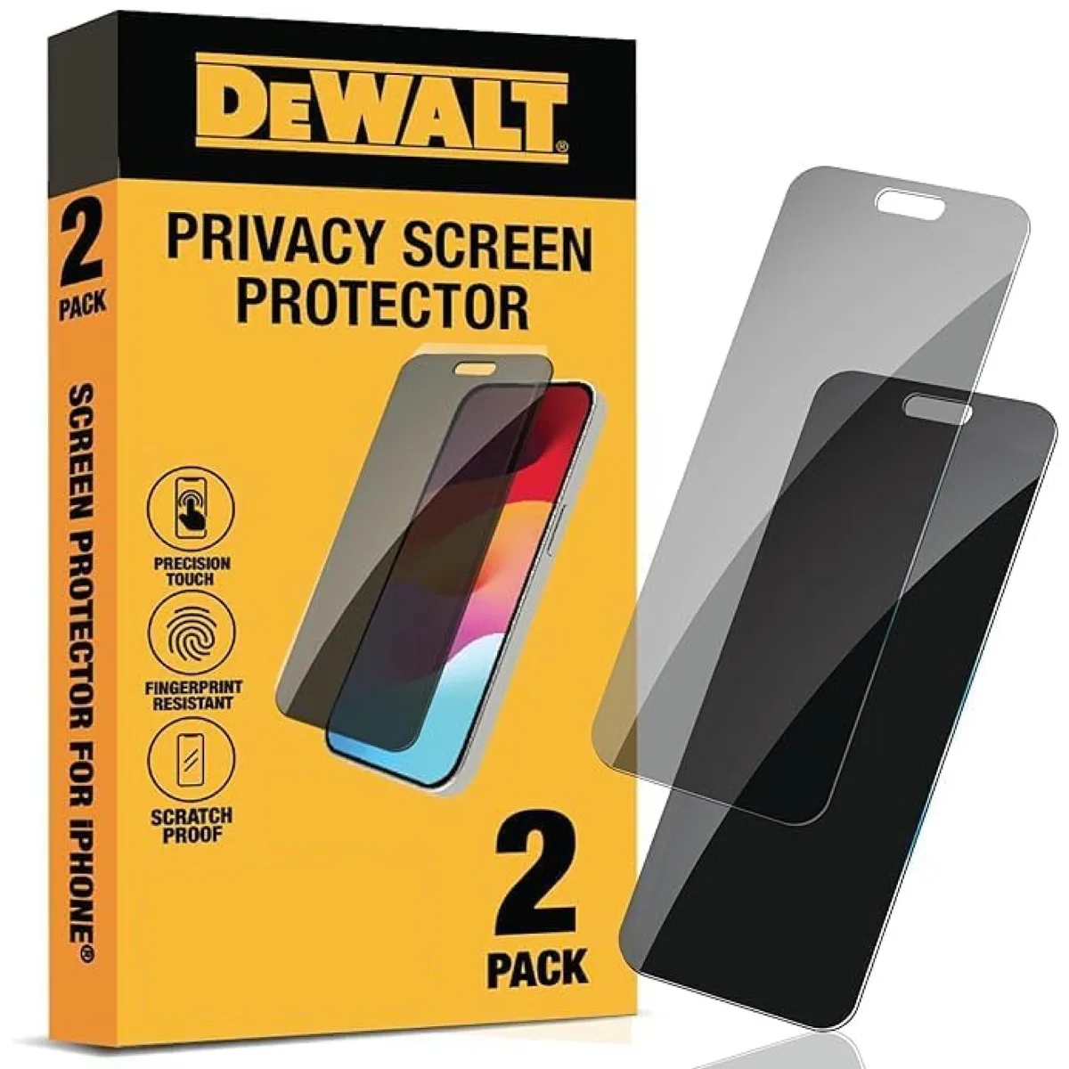 Two clear tempered-glass screen protectors for iPhone 17 Pro Max