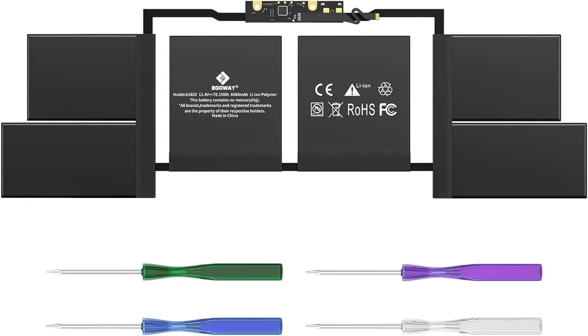 Mickey Technology Mickey Technology A1707 Laptop Battery 11.4V 76.15Wh A1820 3072 Series — product photo