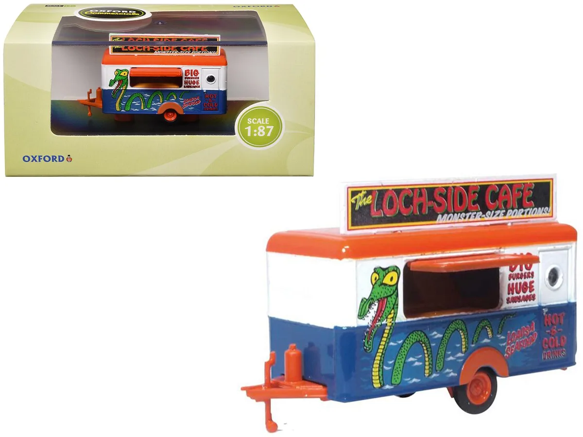 Oxford Diecast Oxford Diecast Mobile Food Trailer "Loch-Side Cafe" 1/87 HO Diecast Model — product photo