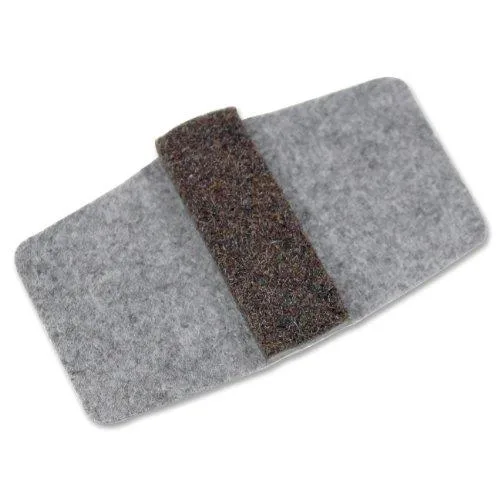 Sixteen grey wraparound floor savers for sled-base chairs