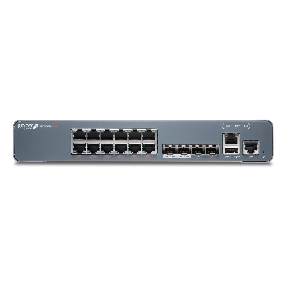 HPE Juniper Networking HPE Juniper Networking EX4000-12P 12-port PoE+ network switch — productfoto