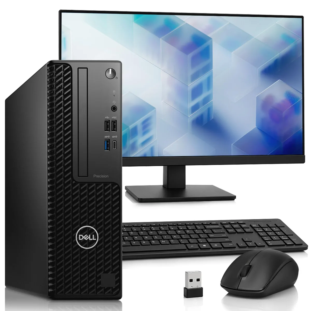 DELL DELL Precision 3440 Small Form Factor desktop PC i5-10500 8GB DDR4 256GB SSD 24" monitor Windows 11 Pro — product photo