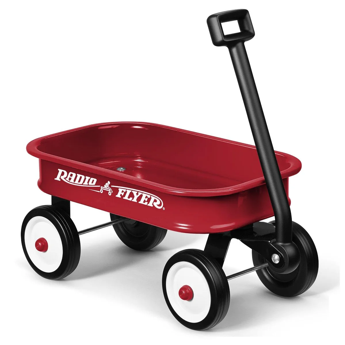 Radio Flyer Radio Flyer Little Red Toy Wagon — mini steel wagon with handle and molded wheels — product photo