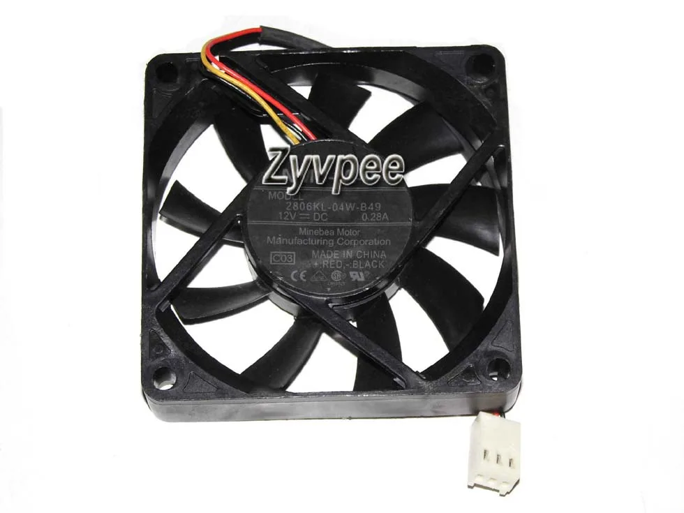 Zyvpee Zyvpee 2806KL-04W-B49 C03 70mm 12V 0.28A 3-pin case fan — product photo