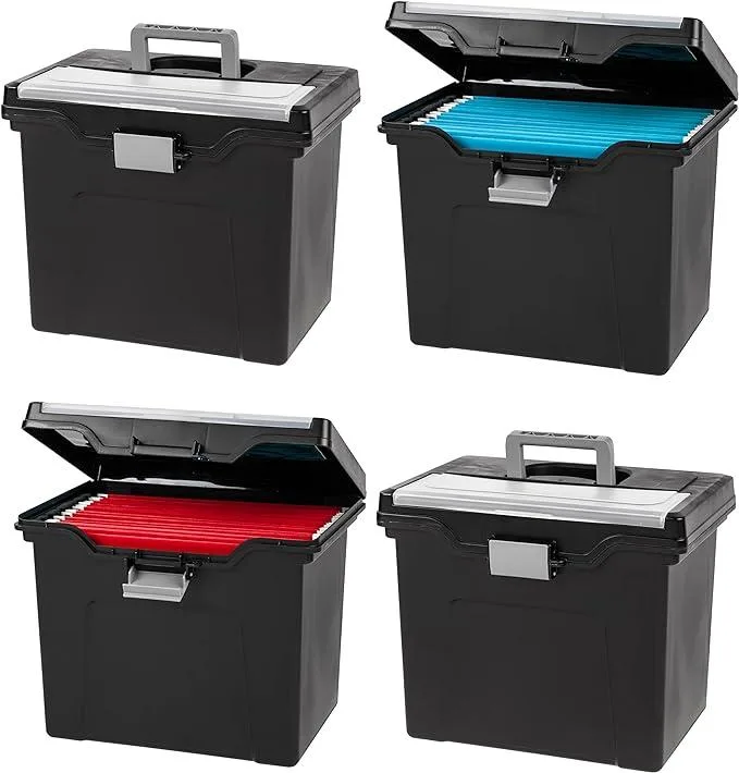 IRIS USA, INC. IRIS USA, INC. Portable File Storage Black 4 Pack — product photo