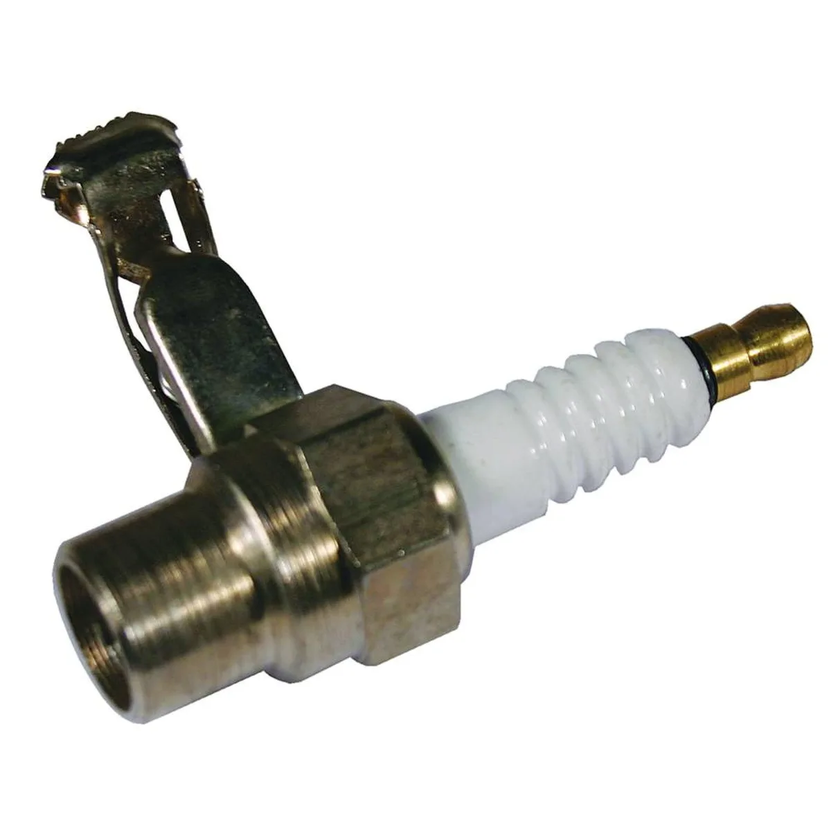Small gold ignition tester, rectangular, about three point seven by three point two inches