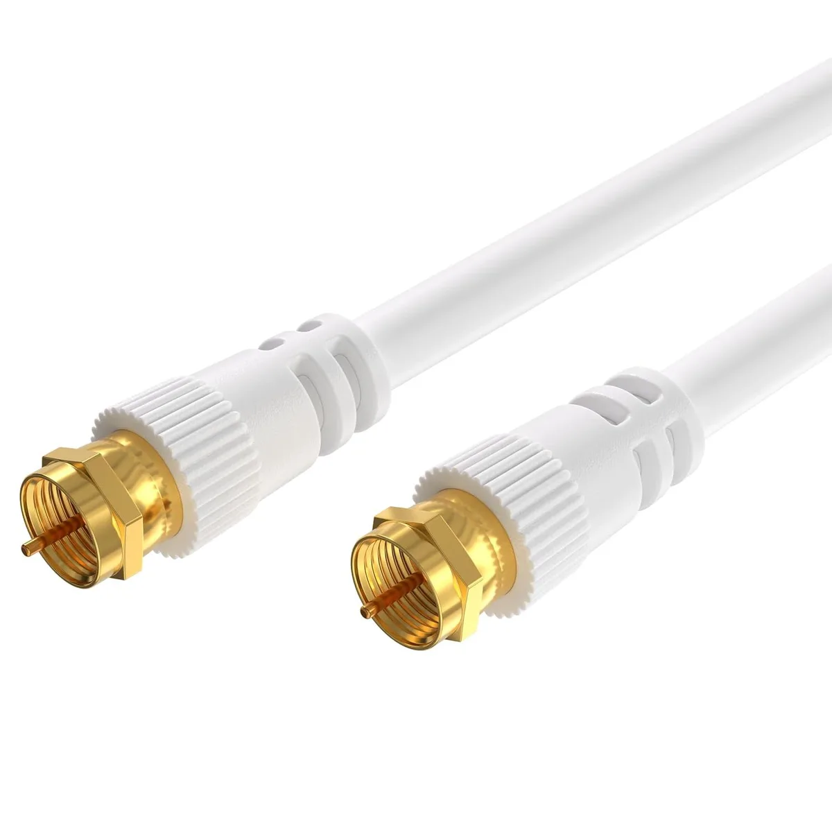 Cables Direct Online Cables Direct Online 25 ft RG6 Dual Shield White Coaxial RF Cable — product photo
