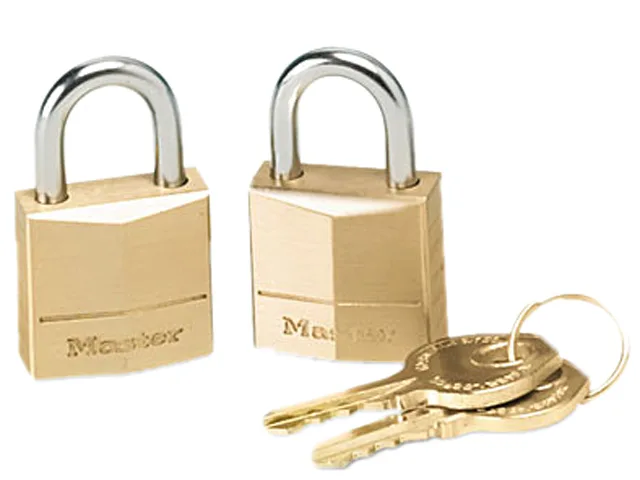 Master Lock Master Lock 120T Three-Pin Brass Tumbler Locks inventory supply — product photo