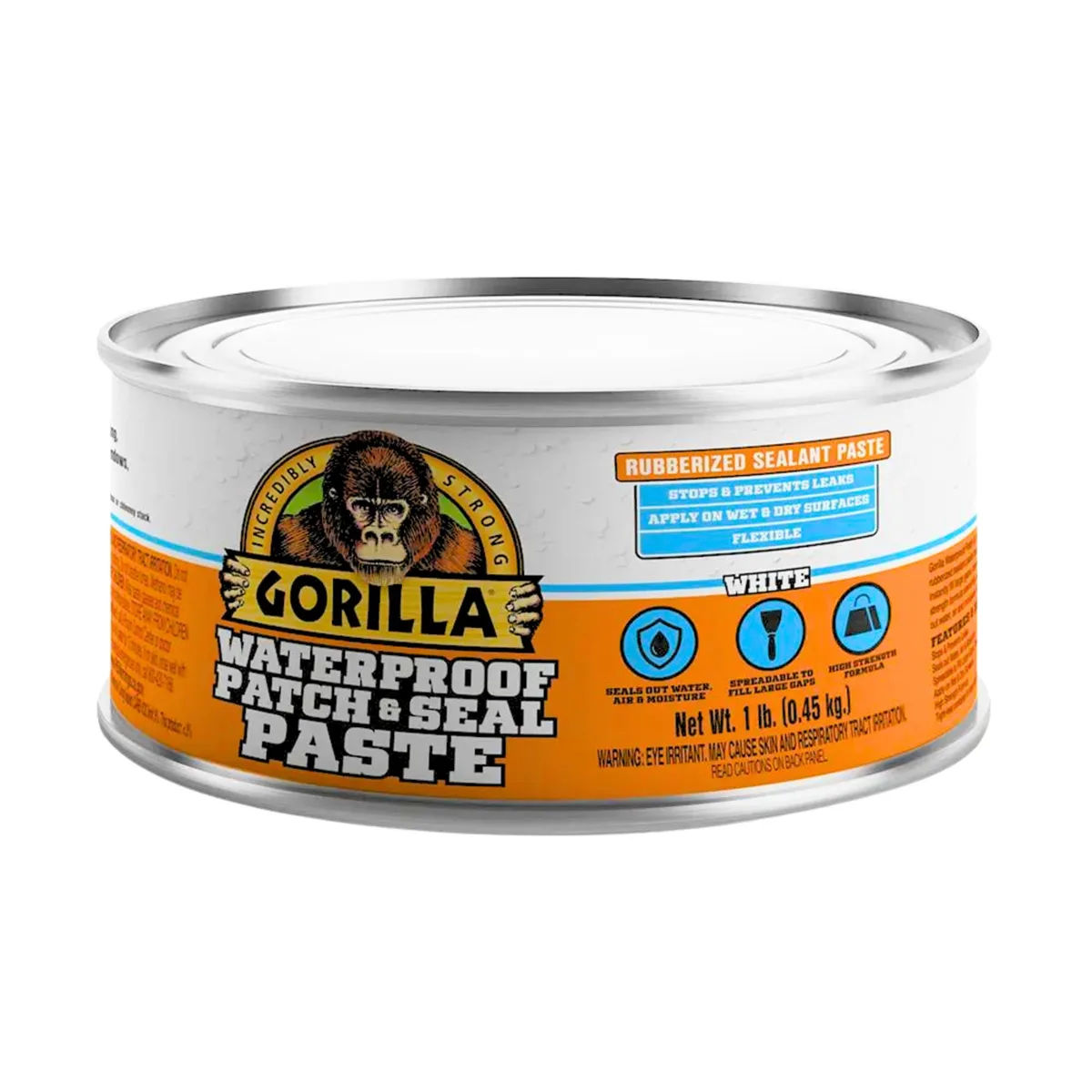 White rubberised sealant paste in 1 lb tub