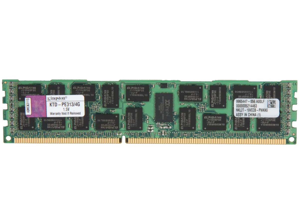 Kingston Technology Corp. Kingston Technology Corp. KTD-PE313/4G 4GB DDR3 1333 ECC Registered 240-Pin memory upgrade — product photo