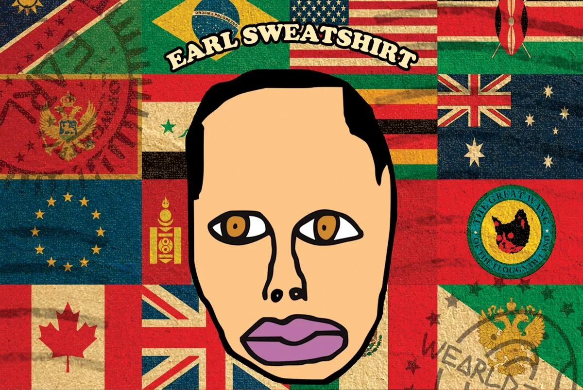 Posterazzi XPS1232 Earl Sweatshirt Flags poster 24 x 36 inches